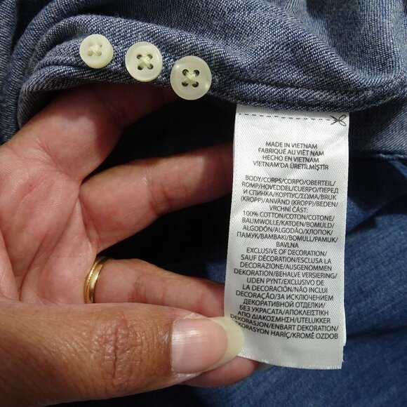 Polo Ralph Lauren Men Classic Blue Denim Button Down Shirt Size XL Long Sleeve - Picture 6 of 11